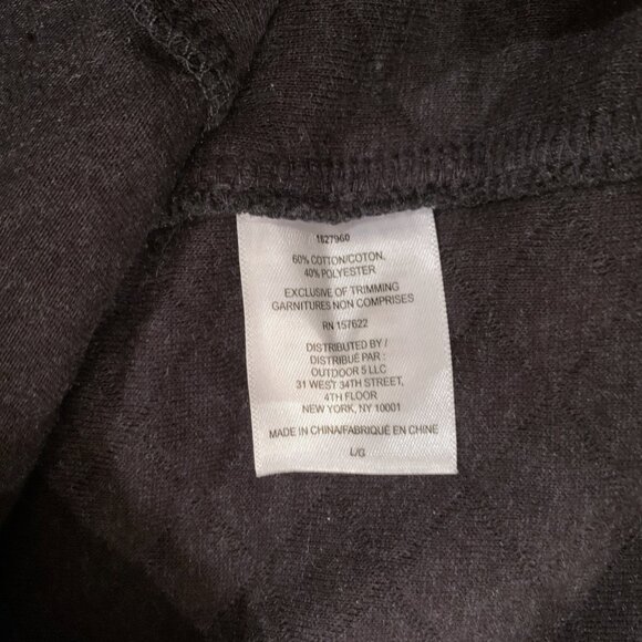 Eddie Bauer Sweater Henley Men's Large Diamond Black Pullover - Picture 8 of 9